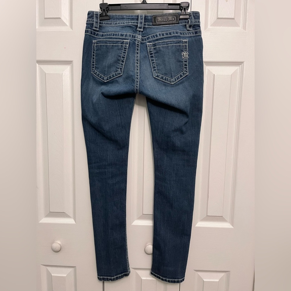 Miss me jeans size 27 mid rise skinny Stylish Blue Jeans - Picture 6 of 9